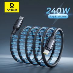 Cáp Sạc Nhanh Nam Châm Chống Rối Baseus PicoGo Magnetic Liquid Silicone C to C 240W (480Mbps)