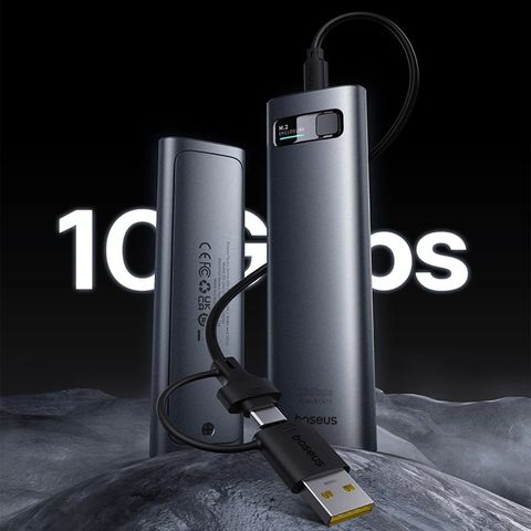 Box SSD Baseus FlyJoy Series – Hỗ trợ SATA + M.2 NVMe, Type-C 3.2 Gen2, tương thích 2230–2280, bản nâng cấp