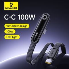 Cáp Sạc Nhanh C to C Baseus MVP 3 100W (480Mbps, 90° Elbow Design)
