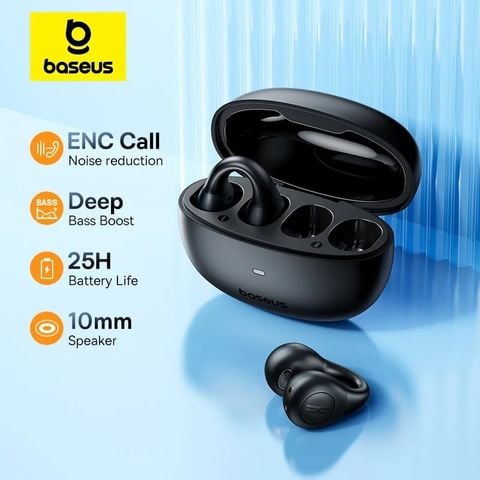 Tai Nghe Bluetooth Baseus AirGo AS01 Open-Ear TWS Earbuds (Bluetooth 5.3, 2 Mic ENC HD Call Noise Reduction)