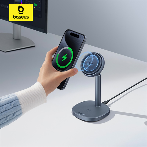 Đế Sạc Đứng Không Dây Baseus Orbit 2 Pro Air-Cooled 2-in-1 Qi2 20W (with MagSafe)