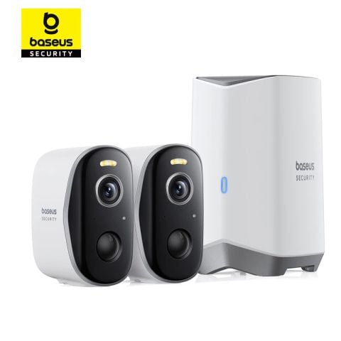 Camera Quan Sát Baseus Security N1 Outdoor Camera 2K 2-Cam Kit (IP67, Up to 210 Day, 7800mAh)