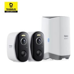 Camera Quan Sát Baseus Security N1 Outdoor Camera 2K 2-Cam Kit (IP67, Up to 210 Day, 7800mAh)