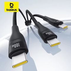 Cáp Sạc Nhanh Đa Năng 1 for 3 Baseus Flash Series 3 100W (Type-C to 3*Type-C, 1.5m, 480Mbps)