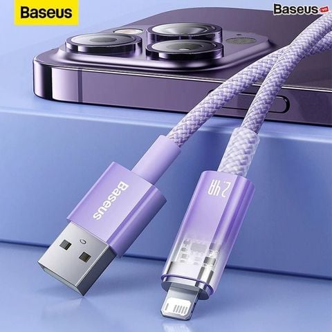 Cáp sạc nhanh tự ngắt Baseus Explorer Series 2 – USB A to Lightning 2.4A, cho iPhone/iPad, sạc thông minh, chống quá nhiệt