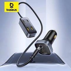 Tẩu Sạc Cho Ô Tô Baseus BackseatPal L1 In-vehicle 3U+3C 110W (with 1.5m Extension Cord Cable)