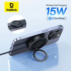 Đế Sạc Không Dây Baseus Simple Mini4 Magnetic Wireless Charger Qi2 15W (Magnetic Wireless Smart Charger Dùng Cho iPhone 12 13 14 15 Series Airpods 3 Android)