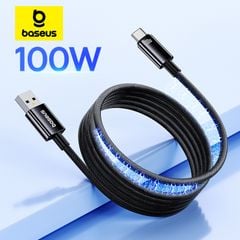 Cáp Sạc Nhanh Dây Nam Châm Chống Rối Baseus Tungsten Gold Magnetic USB to Type-C 100W (1m, 480Mbps)