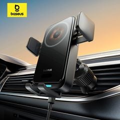 Đế Giữ Điện Thoại Kiêm Sạc Không Dây Cho Ô Tô Baseus Wisdom Pro (Auto Coil Alignment, 15W)