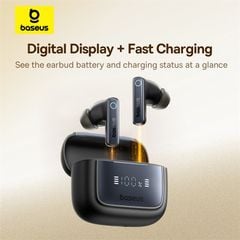 Tai Nghe Không Dây TWS Baseus Bowie 35 ANC Digital Display (Bluetooth v5.3, 6-Mic ENC, 8H, IPX4, -50dB)