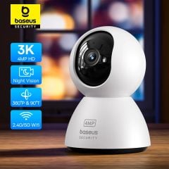 Camera Quan Sát Baseus Security P1 Indoor Camera 3K (Zoom 8X, 2.4G/5G Wifi, Xoay Ngang 360°, Dọc 90°, Phát Hiện Trẻ Em Khóc)
