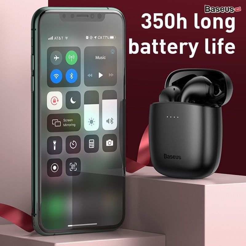 Tai nghe không dây Baseus Encok True Wireless Earphones W04/ W04 Pro (TWS, Wireless charger, Earbuds Mini, New Model 2020)