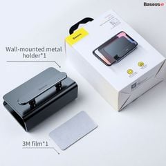 Bộ đế giữ điện thoại dán tường Baseus Wall Mounted Metal Holder (Aluminum Alloy, Two-phone Holder Stand)