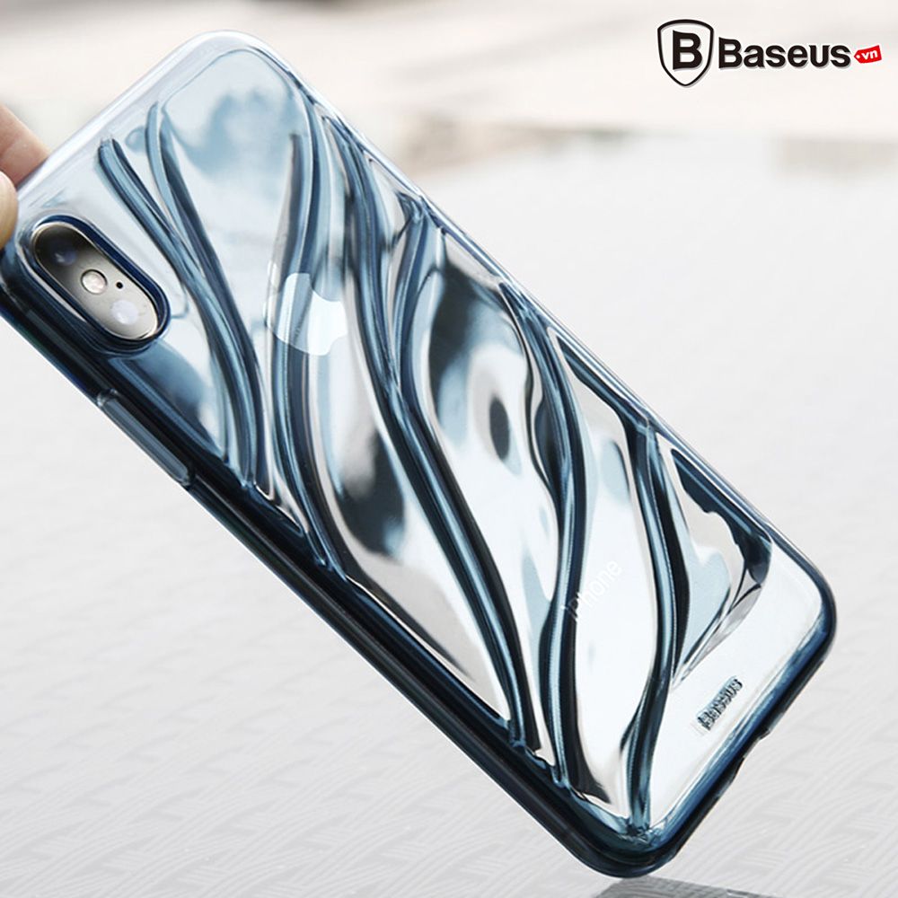 Ốp lưng silicone trong suốt Baseus Water Modelling LV219 cho iPhone X ( Soft TPU)
