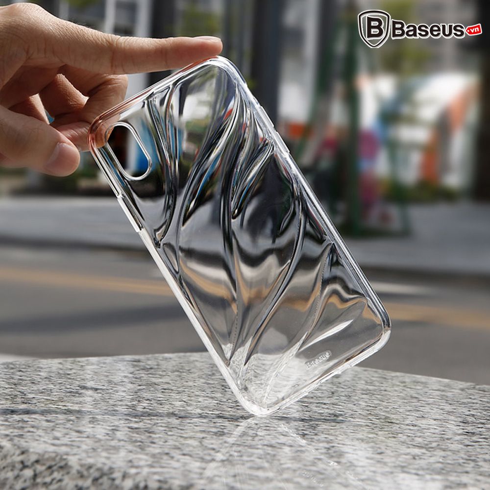 Ốp lưng silicone trong suốt Baseus Water Modelling LV219 cho iPhone X ( Soft TPU)