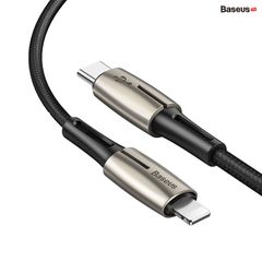Cáp sạc nhanh C to Lightning Baseus Waterdrop Series PD cho iPhone/ iPad ( 1.3m, Type-C to iPhone Power Delivery 18W Quick charge & Data Zinc Alloy Cable)