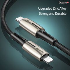 Cáp sạc nhanh C to Lightning Baseus Waterdrop Series PD cho iPhone/ iPad ( 1.3m, Type-C to iPhone Power Delivery 18W Quick charge & Data Zinc Alloy Cable)