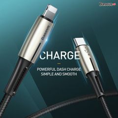 Cáp sạc nhanh C to Lightning Baseus Waterdrop Series PD cho iPhone/ iPad ( 1.3m, Type-C to iPhone Power Delivery 18W Quick charge & Data Zinc Alloy Cable)