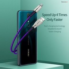 Cáp sạc nhanh siêu bền Baseus Waterdrop Micro USB Cable dùng cho Smartphone Android Samsung/ Oppo/ Xiaomi (4A/20W, Data Sync and QC/VOOC Quick Charging, Nylon Braided)