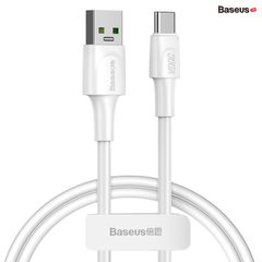 Cáp sạc nhanh Baseus White Series Type-C cho OPPO/Samsung/Xiaomi/Huawei (5A, support VOOC/QC3.0 Quick Charging cable)