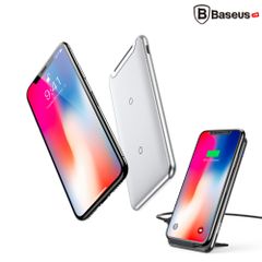 Đế sạc nhanh không dây Baseus 3 Coils Wireless Quick Charge cho iPhone 8/ iPX/ XR/ XS/XS Max/ Samsung S8/ S9/ Note 8/9 (10W, Qi Wireless Quick Charge)