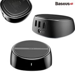 Đế sạc nhanh không dây Baseus Wireless Charger LV313 tích hợp 3 cổng sạc USB 3.4A cho iPhone/ Samsung/Xiaomi (10W,Qi Wireless Quick Charger with 3 USB Ports 3.4A)