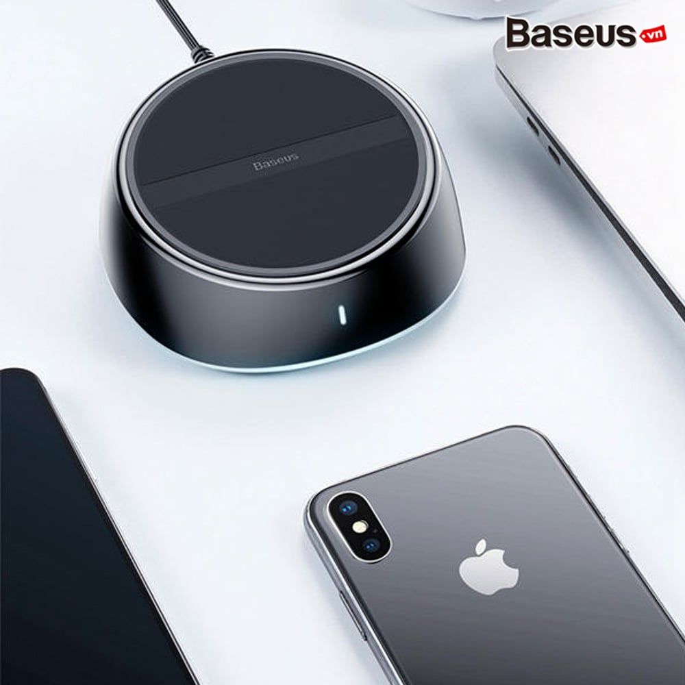 Đế sạc nhanh không dây Baseus Wireless Charger LV313 tích hợp 3 cổng sạc USB 3.4A cho iPhone/ Samsung/Xiaomi (10W,Qi Wireless Quick Charger with 3 USB Ports 3.4A)