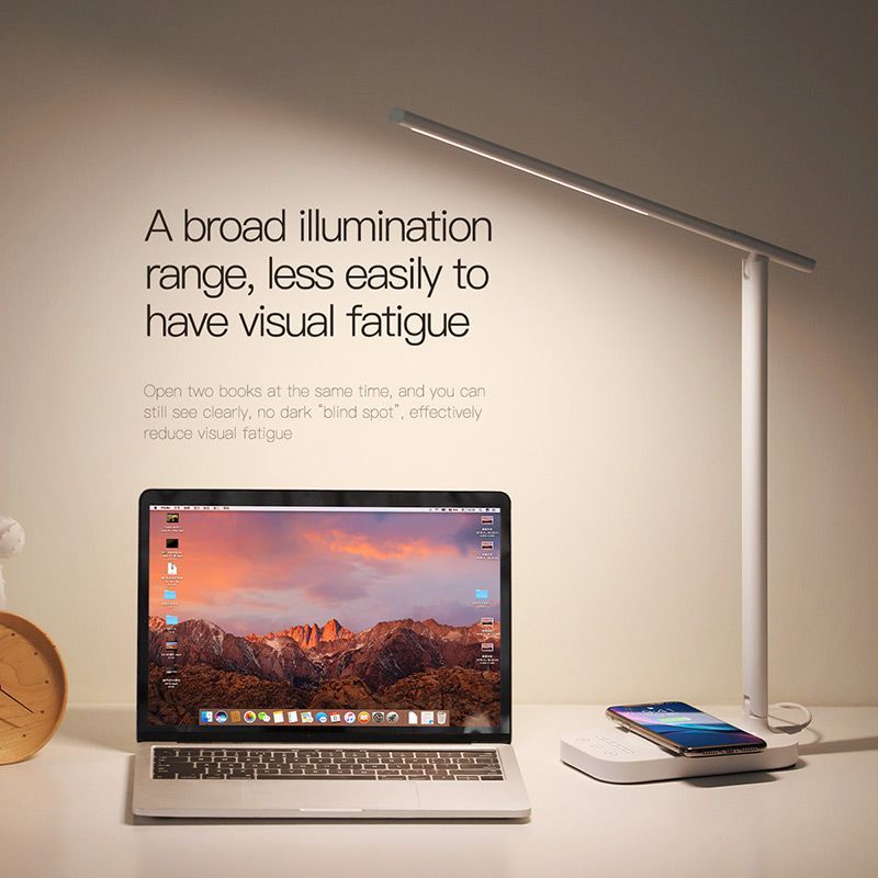 Đèn xếp để bàn tích hợp sạc nhanh không dây Baseus Lett 2 in 1 Wireless Charger  Folding Desk Lamp (10W Wireless Quick Charging, Touch and Timer Functions)