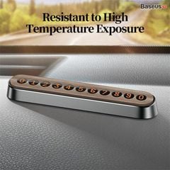 Bảng số điện thoại trên ô tô Baseus Wood Texture Temporary Parking Number Plate (Phiên bản 2 số, Gỗ óc chó)