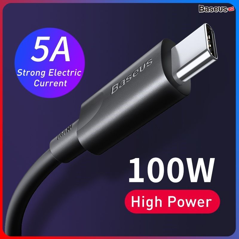 Cáp sạc nhanh, siêu bền Baseus Xiaobai Series Type-C 100W (20V/5A,Type C Quick Charging & Sync Data TPE Cable)