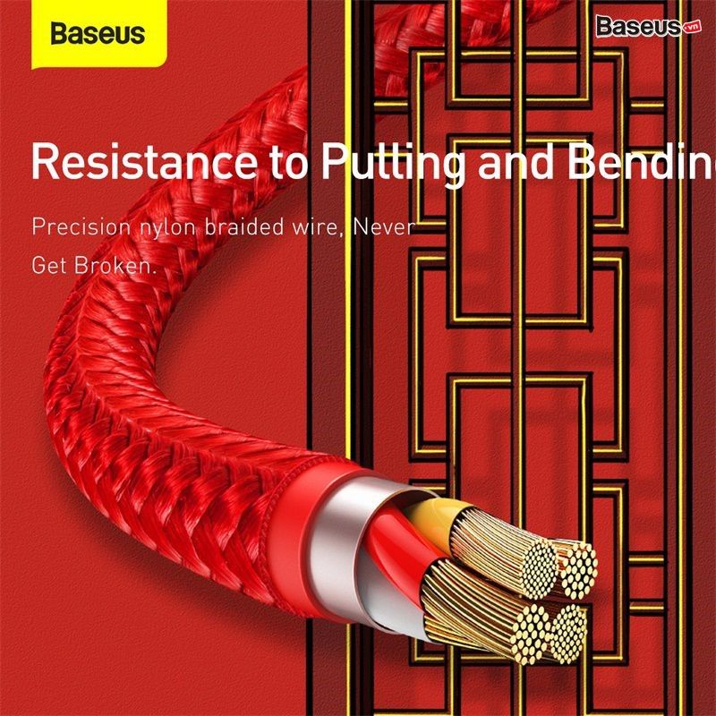 Cáp sạc đa năng bản đặc biệt Baseus Year of the Ox One-for-three Data Cable USB For M+L+C (3.5A, 1.2m)