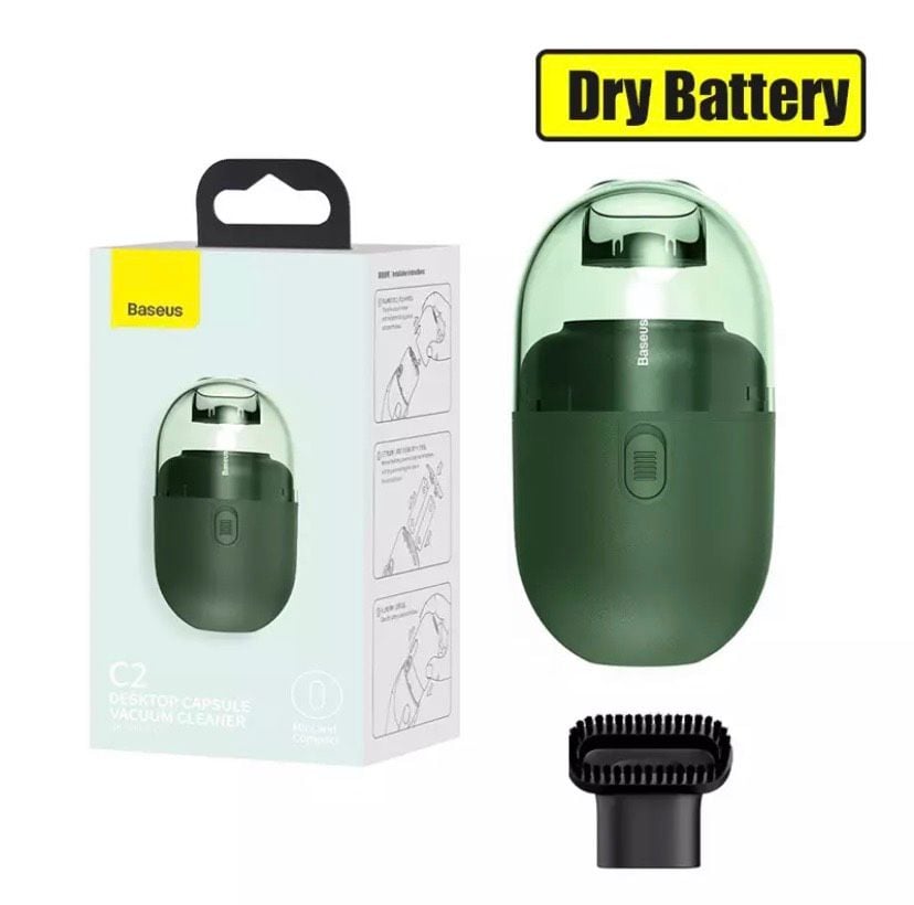 Máy hút bụi mini cầm tay Baseus C2 Desktop Capsule Vacuum Cleaner (6W, 1000 Pa, Pin sạc 900mAh)