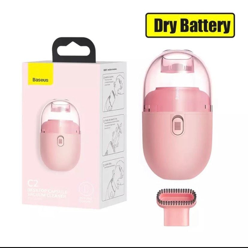 Máy hút bụi mini cầm tay Baseus C2 Desktop Capsule Vacuum Cleaner (6W, 1000 Pa, Pin sạc 900mAh)