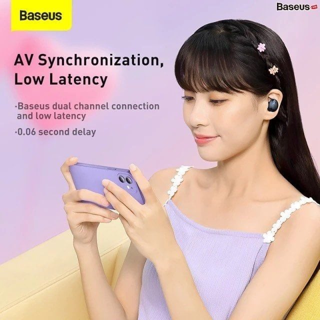 Tai nghe không dây Baseus Bowie E2 True Wireless Earphones (Bluetooth 5.2, 5~25h using, Anti-Los, APP control, IP55 Waterproof WS)