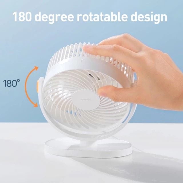 Quạt Mini Để Bàn Baseus Serenity Desktop Fan (USB/2000mAh, Nhỏ gọn Di Động, Có Thể Điều Chỉnh Góc Độ)