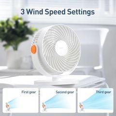 Quạt Mini Để Bàn Baseus Serenity Desktop Fan (USB/2000mAh, Nhỏ gọn Di Động, Có Thể Điều Chỉnh Góc Độ)