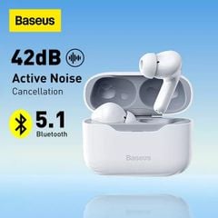 Tai nghe TWS chống ồn chủ động Baseus SIMU ANC S1/S1 Pro True Wireless Earphone (Chống ồn chủ động, Xuyên Âm, Hi Fi/Stereo, AAC/SBS, Dual Core DSP)