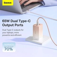 Sạc nhanh Baseus GaN5 Pro 65W – 2 cổng Type-C + 1 USB, hỗ trợ PD3.0, PPS, QC4.0, SCP, FCP, công nghệ GaN nâng cấp mới