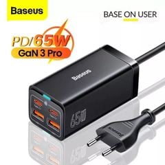 Bộ Sạc Nhanh Baseus GaN3 Pro Desktop Fast Charger 4 in 1 65W/100W (PD/Quick Charge 4.0/QC3.0/AFC/PPS)