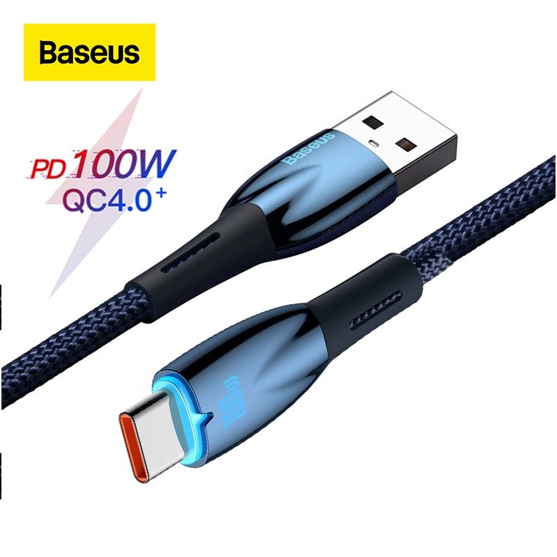 Cáp Sạc Nhanh Công Suất Cao Baseus Glimmer Series Fast Charging Data Cable USB to Type-C 100W