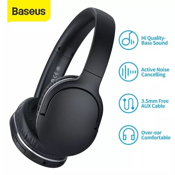 Tai nghe chụp tai không dây cao cấp Baseus Encok Wireless headphone D02 Pro (Bluetooth 5.0, Wireless Hifi Surround Headphone)