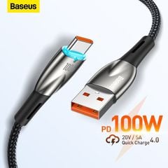 Cáp Sạc Nhanh Công Suất Cao Baseus Glimmer Series Fast Charging Data Cable USB to Type-C 100W