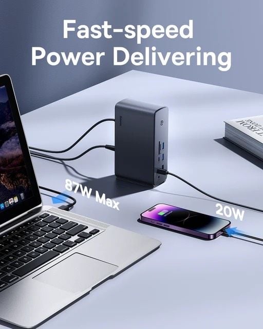 Hub Mở Rộng Đa Năng Baseus UnionJoy Pro 17-Port (8K@30Hz Ultra Four-Screen Multifunctional HUB Docking Station)