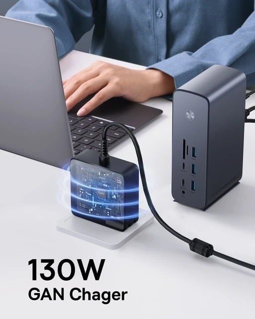 Hub Mở Rộng Đa Năng Baseus UnionJoy Pro 17-Port (8K@30Hz Ultra Four-Screen Multifunctional HUB Docking Station)
