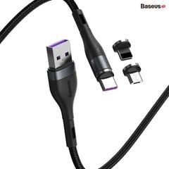 Cáp từ hỗ trợ sạc nhanh Baseus Zinc Magnetic Gen5 Safe Fast Charging Cable (USB to Lightning/Type C/Micro, Magnetic, Dustproof, Quick charge and Data Cable)