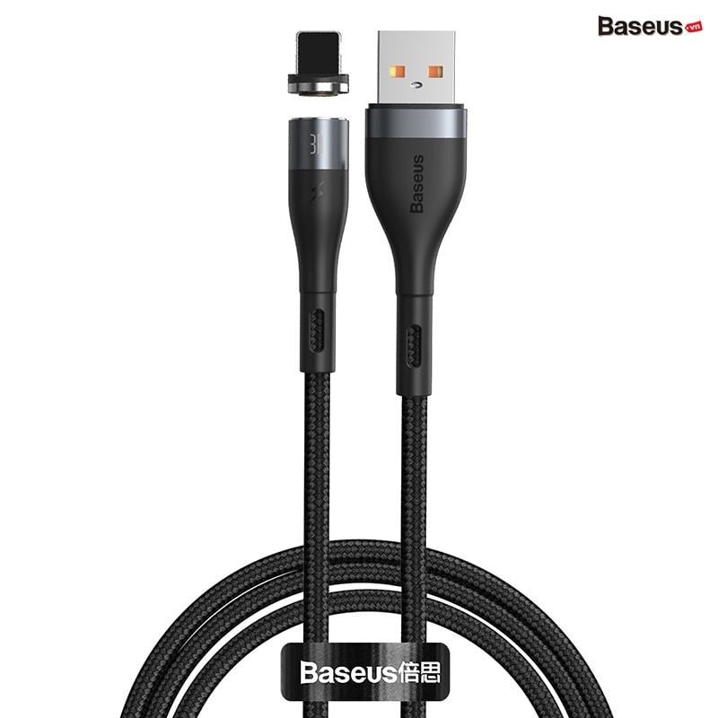 Cáp từ hỗ trợ sạc nhanh Baseus Zinc Magnetic Gen5 Safe Fast Charging Cable (USB to Lightning/Type C/Micro, Magnetic, Dustproof, Quick charge and Data Cable)