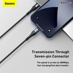 Cáp từ hỗ trợ sạc nhanh Type C to Lightning 20W cho iPhone 12 Series Baseus Zinc Magnetic Safe (C to iP, 20W PD Fast Charging Data Cable)