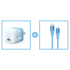 Sạc Anker Nano 20W kèm Cáp C to Lightning 1.2m - B9541