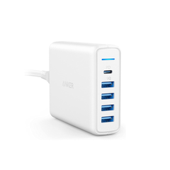 Sạc Anker 5 Cổng 60w, USB-C with Power delivery [PowerPort Speed 5]