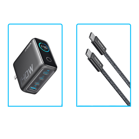 Sạc Nhanh Anker Zolo 140W GaN Kèm Cáp C to C dài 1.5m - B2697